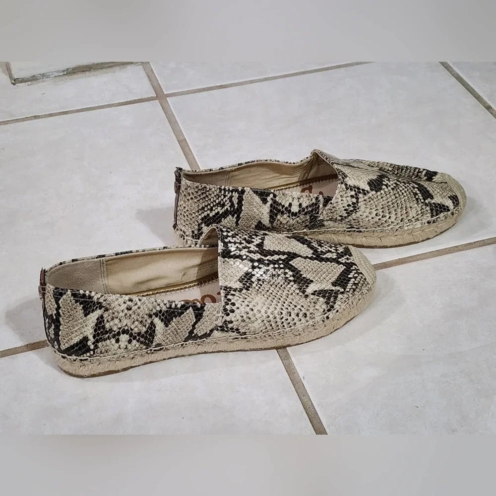 Sam Edelman python‎ snakeskin espadrille sneakers women's size 9